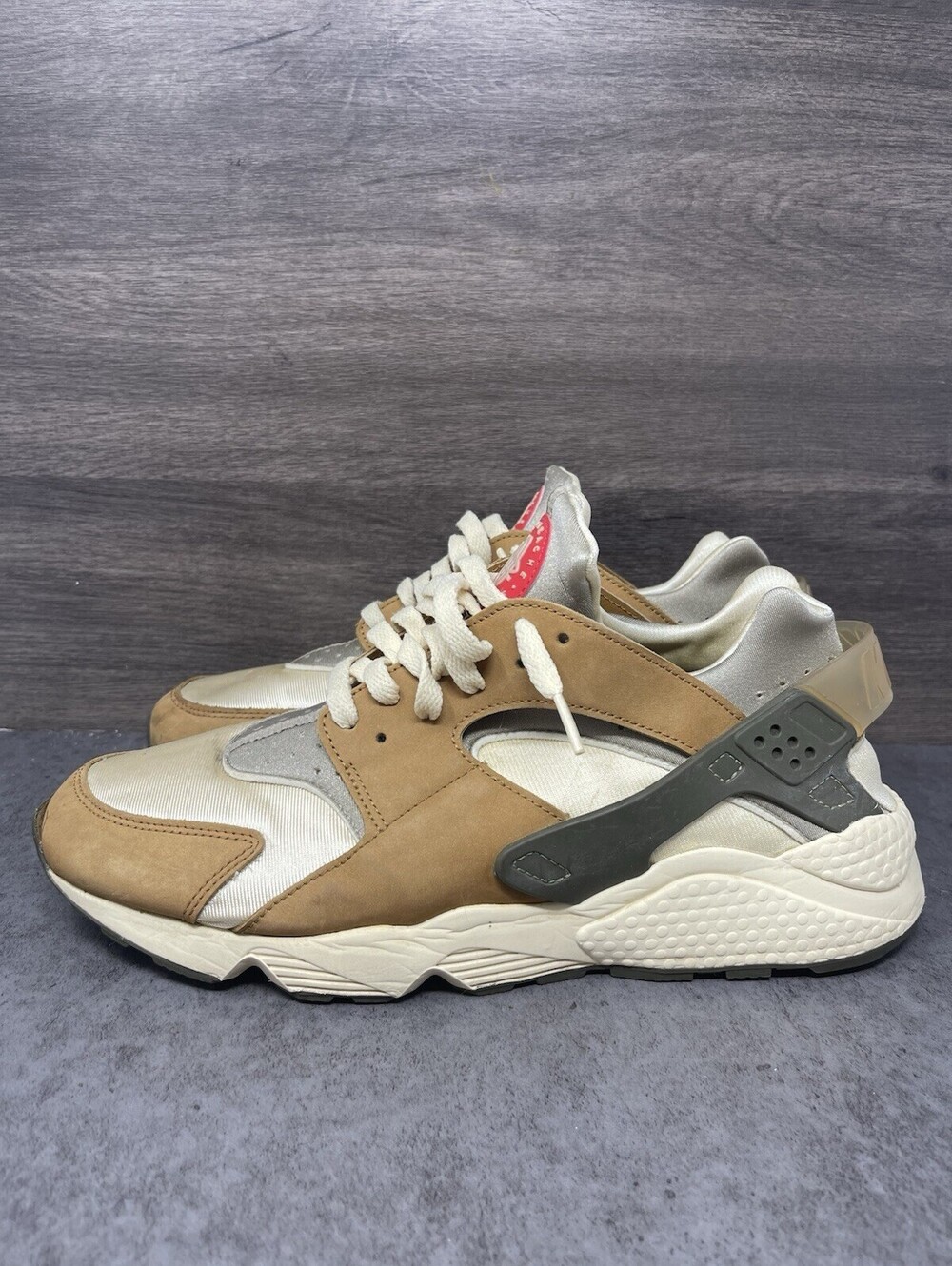 Nike x Stussy Air Huarache LE Desert Oak Mens Size 13 Sneakers Lot DD1381-200